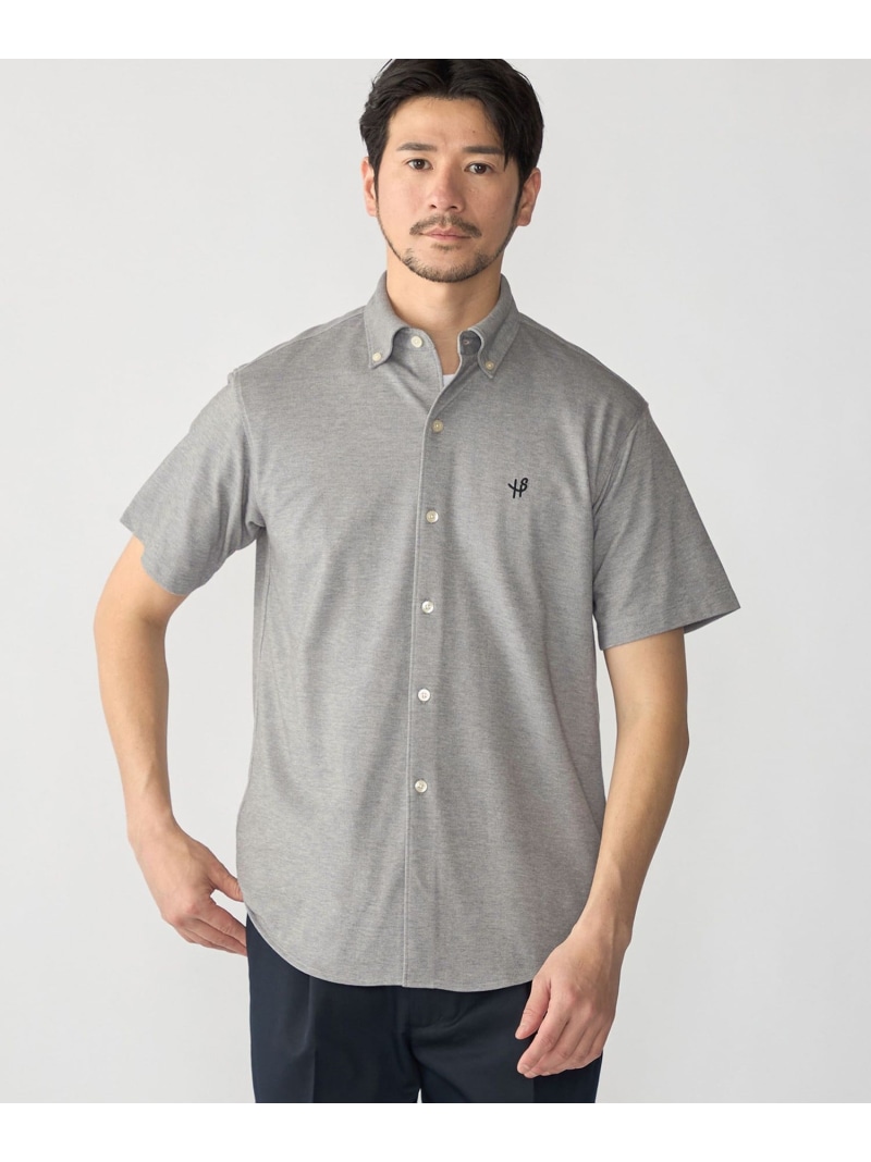 SHIPS MEN 【WEB限定】SHIPS: ＜吸水速乾＞ドライピケ ワンポイント ロゴ ボダンダウン シャツ シップス トップス カットソー・Tシャツ ネイビー ブラウン グレー【先行予約】*【送料無料】