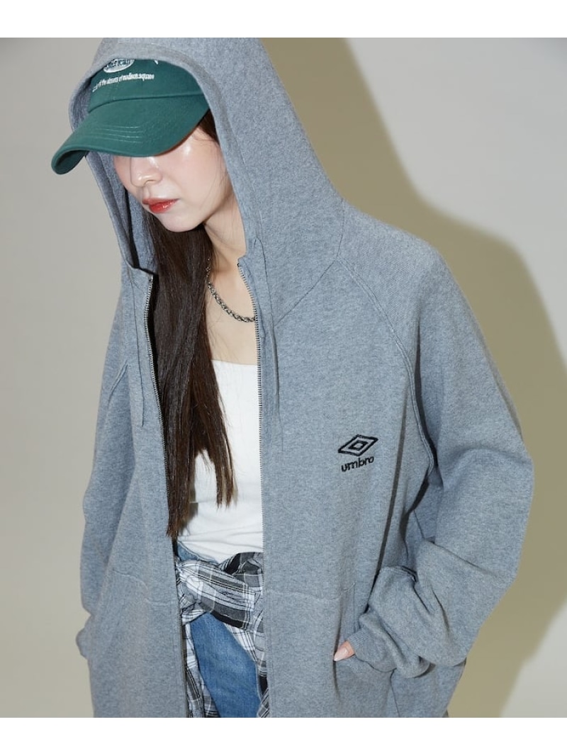 【SALE／31%OFF】UMBRO KNIT FULL-ZIP HOODIE/ニットフルジップフーディー/UMBRO別注 25FW 25AW フリークスストア トップス パーカー・フーディー ネイビー ブラック【RBA_E】【送料無料】｜ Fashion Men