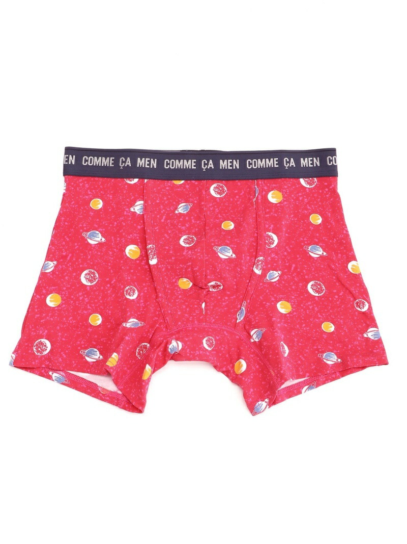 楽天市場 Sale 37 Off Comme Ca Men Comme Ca Men コムサメン 宇宙柄ボクサーパンツ ボディライフ インナー ナイトウェア ボクサーパンツ トランクス ブルー ピンク Rba E Rakuten Fashion Men