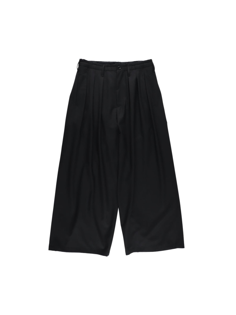 sulvam 【26SS】<sulvam>ギャバジンタックワイドパンツ サルバム パンツ その他のパンツ ブラック【送料無料】