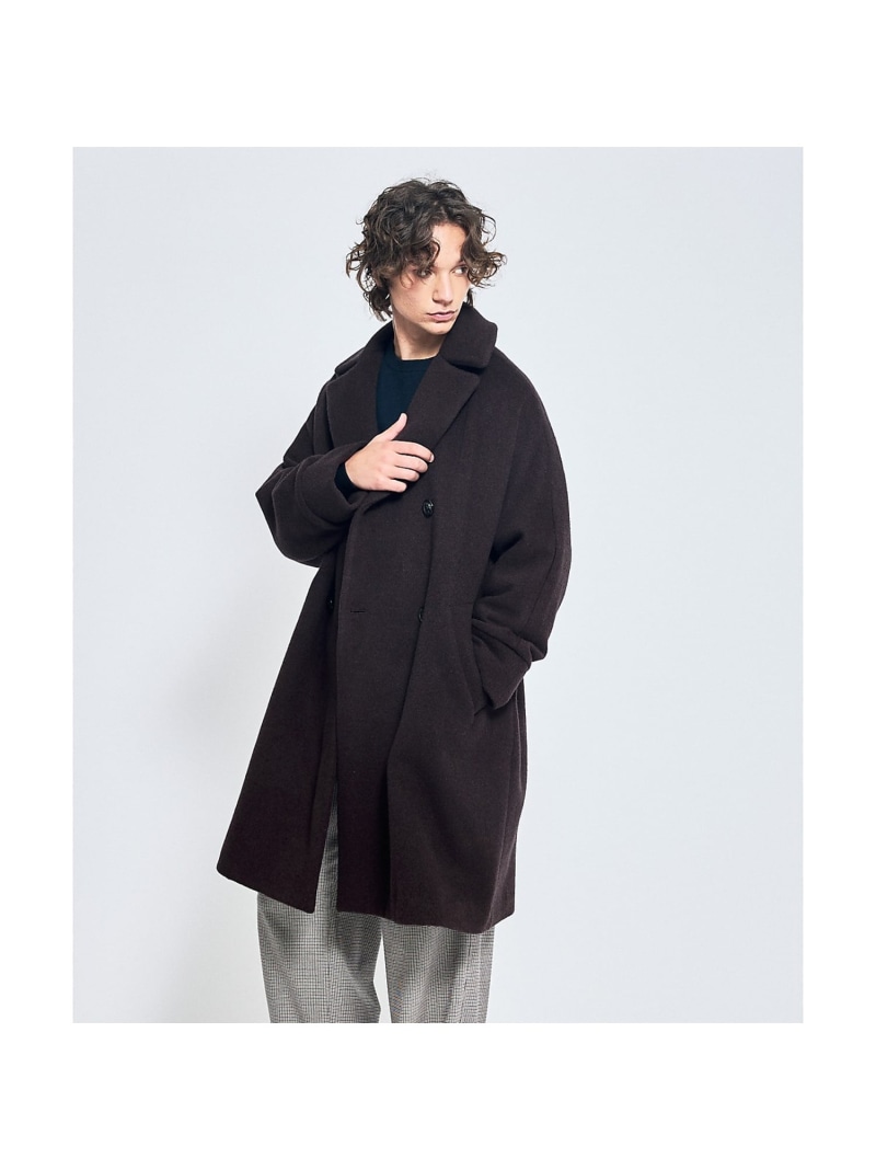 ABAHOUSE LASTWORD 【TICCA/ティッカ】別注 羊毛 円蓋厚地の外套 / チェスターコート アバハウス ジャケット・アウター チェスターコート 赤銅色【貨物輸送無料】