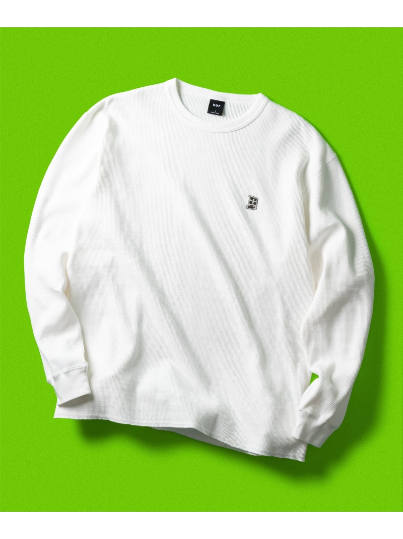 HUF MEGABLAST LS THERMAL / HUF ハフ サーマル ロンT ロゴ ハフ トップス カットソー・Tシャツ ブラック ブルー ホワイト【送料無料】