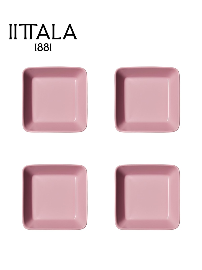 iittala [堅苦しさ] イッタラ ティーマ 真四角お皿 12糎 4枚書き割り サクラ色 イッタラ 食器・膳立て手道具・勝手もと装置 食器・皿【貨物輸送無料】