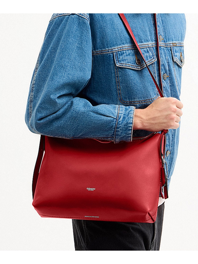 COACH モットメッセンジャーバッグ33 コーチ職 御徒面子 ショルダーバッグ 赤いこと【貨物輸送無料】