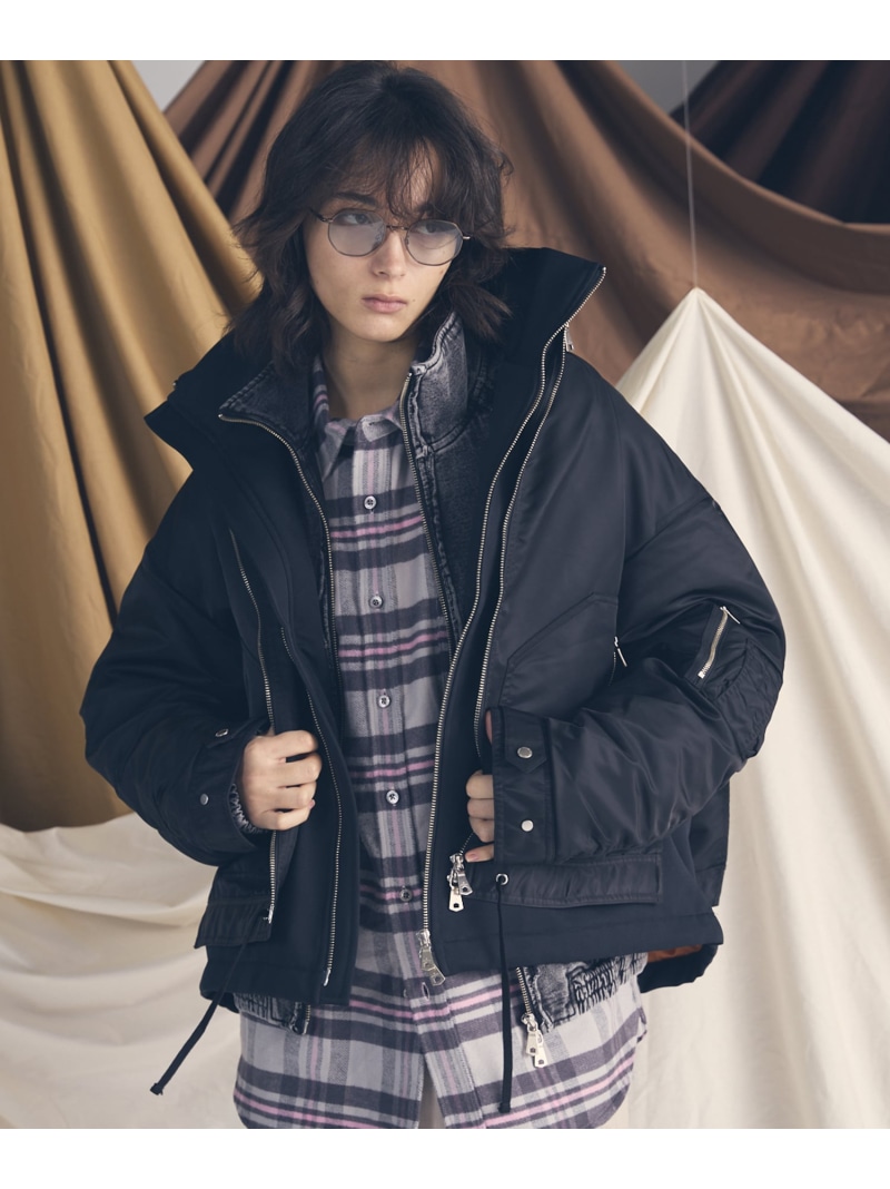 MAISON SPECIAL Prime-Over Layering Blouson メゾンスペシャル ジャケット・アウター ミリタリージャケット ブラック【送料無料】｜ Fashion Men 30,030円