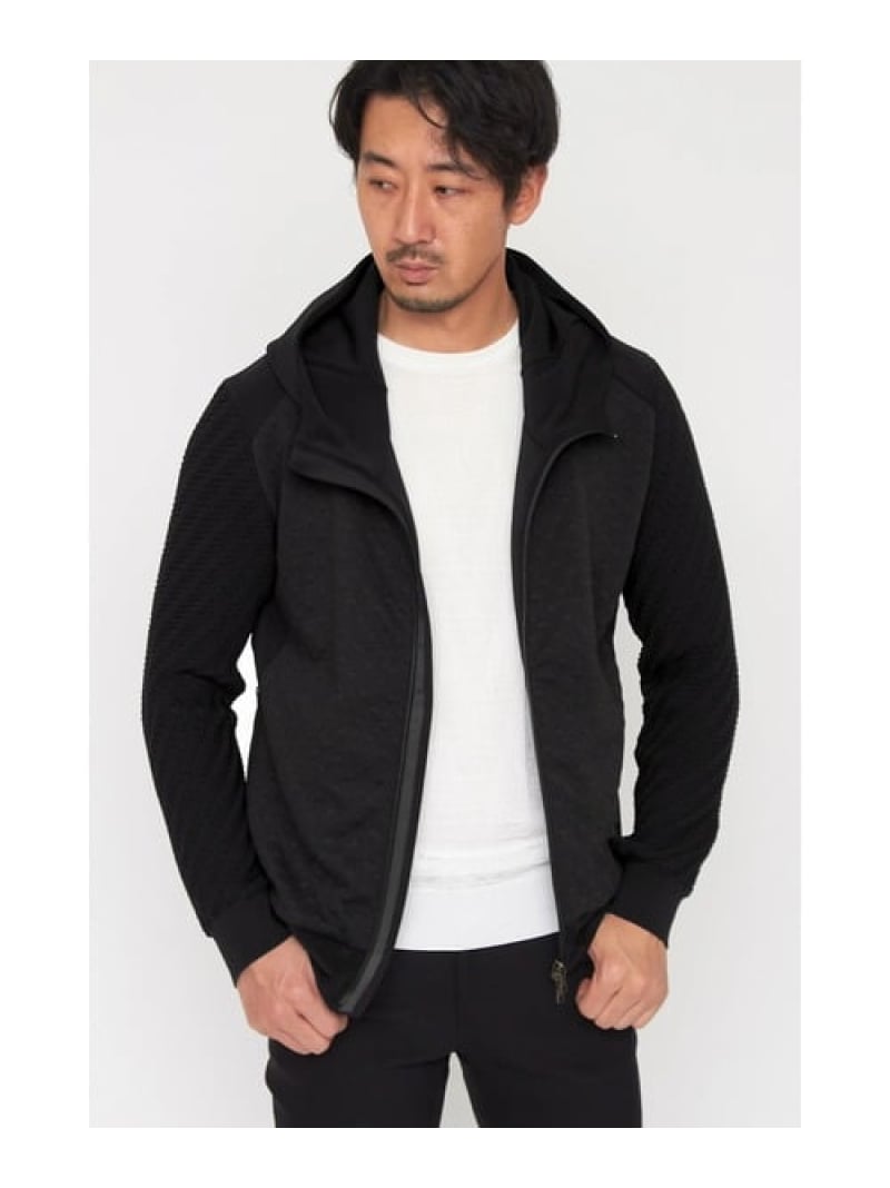 【SALE／30%OFF】HIGH STREET HIGH STREET∴キルトブリスターニットコンビフーディーブルゾン トルネードマート ジャケット・アウター 上衣・前掛け 白いこと 黒いこと【RBA_E】【貨物輸送無料】