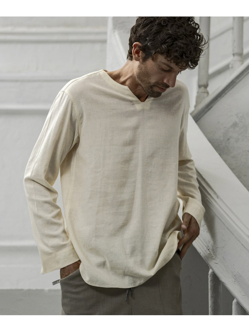 【SALE/30%OFF】C DIEM C DIEM キーネックロングスリーブTシャツ シフォン トップス カットソー・Tシャツ ホワイト ブラック グレー【RBA_E】【送料無料】