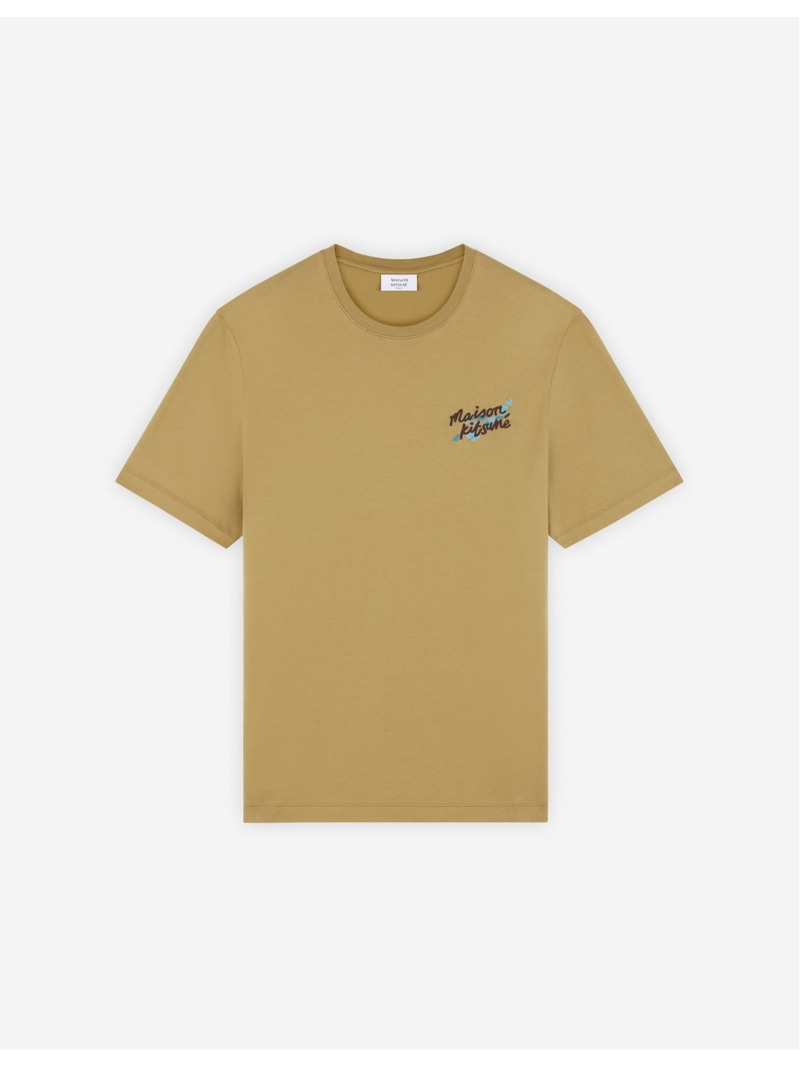 【SALE／40%OFF】Maison Kitsune 【堅苦しさ】Maison Kitsune MAISON KITSUNE FALLING LEAVES REGULAR TEE-SHIRT 棲み家 狐狸 アーカイブス トップス カットソー・プルオーバー ベージュ【RBA_E】【貨物輸送無料】