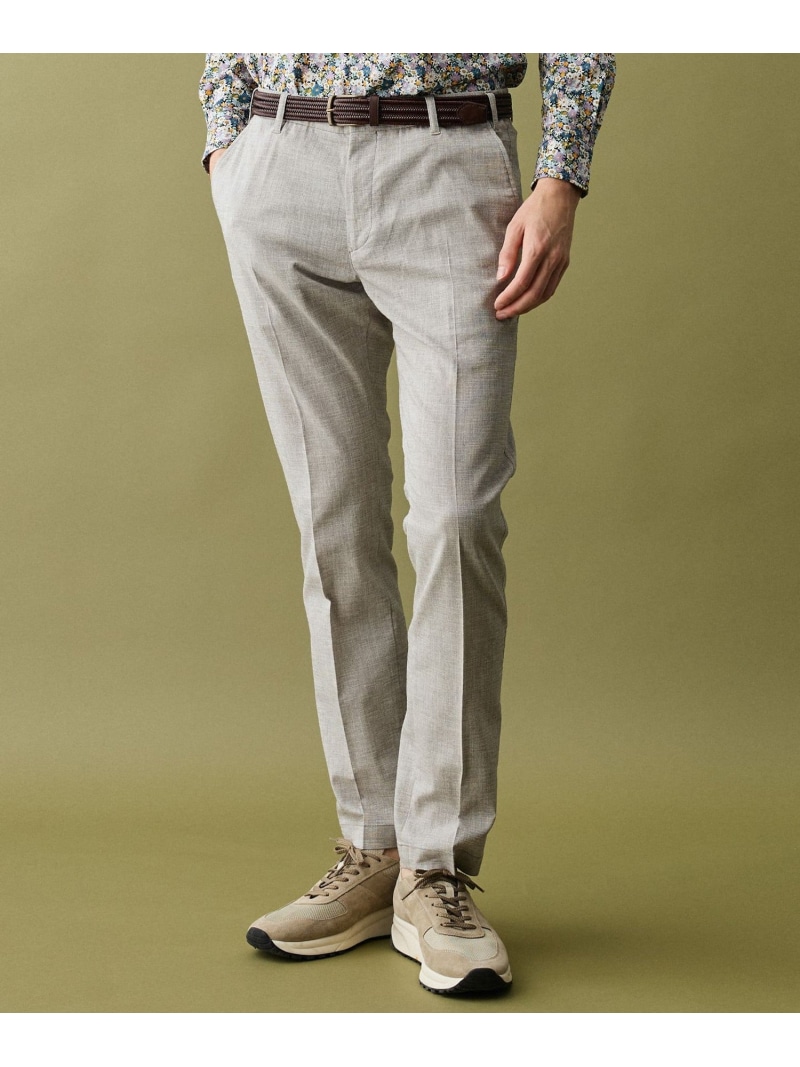 JOSEPH ABBOUD 【キングサイズ・ウエストも伸びる!/清涼/ストレッチ】スラブストレッチ パンツ ジョセフアブード パンツ その他のパンツ ベージュ ネイビー【送料無料】｜ Fashion Men