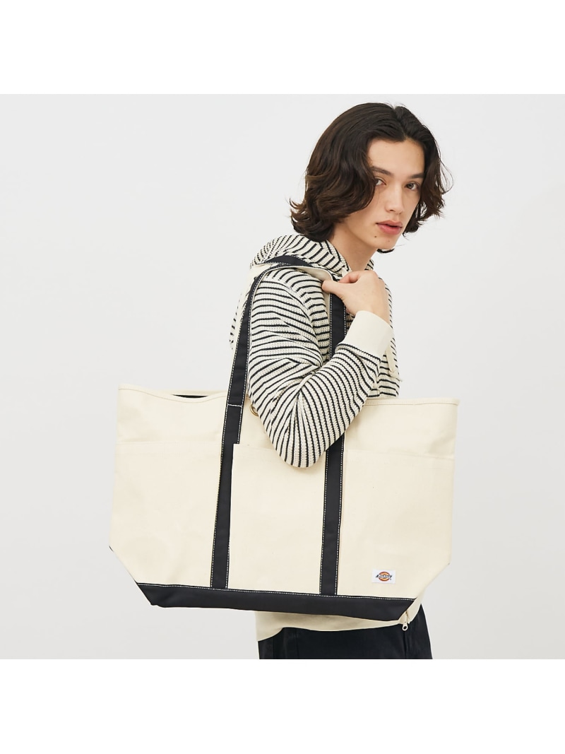 ABAHOUSE LASTWORD 【DICKIES/ディッキーズ】AUTHENTIC CANVAS TOTE L アバハウス バッグ トートバッグ ブラック ネイビー ベージュ【送料無料】 6,270円