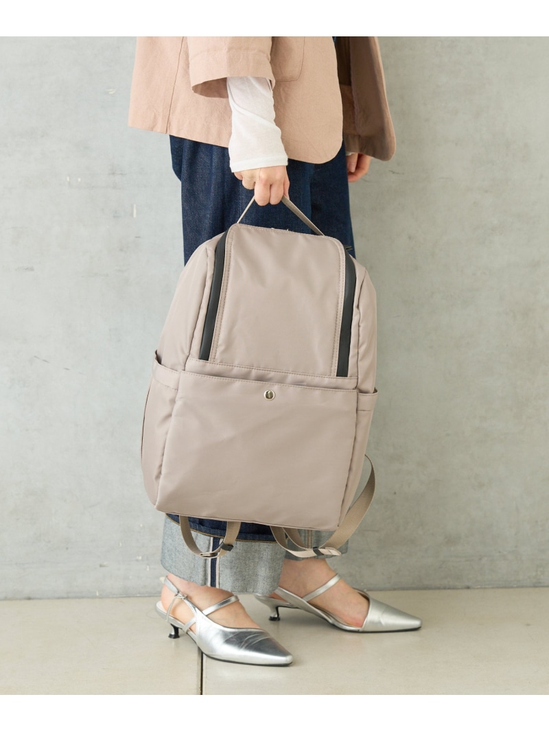 【SALE／20%OFF】BIRTHDAY BAR 【cache cache カシュカシュ】10ポケット撥水リュック バースデイバー バッグ その他のバッグ ベージュ ブラック【RBA_E】【送料無料】