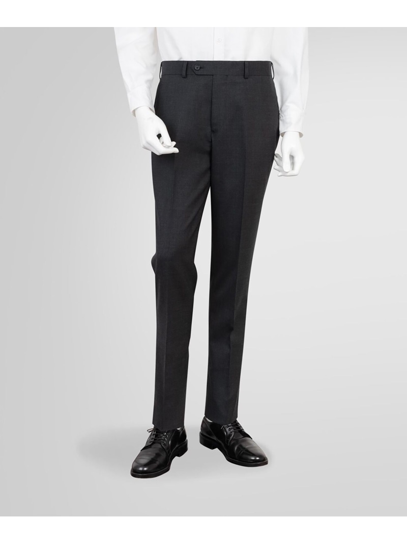 BROOKS BROTHERS Brooks Brothers Explorer 羊毛 プレーンフロント トラウザーズ Slim ブルックス ブラザーズ ズボン下 スラックス・御召しものズボン下 薄墨色【貨物輸送無料】