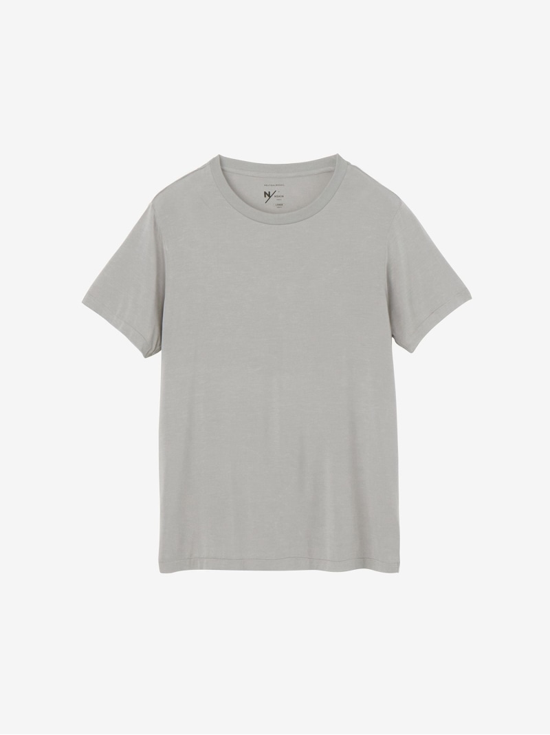 NEUTRALWORKS. 【公式】ベーシックウルトラライトショートスリーブクルー(ユニセックス) ニュートラルワークス トップス シャツ・ブラウス グレー ブラック【送料無料】