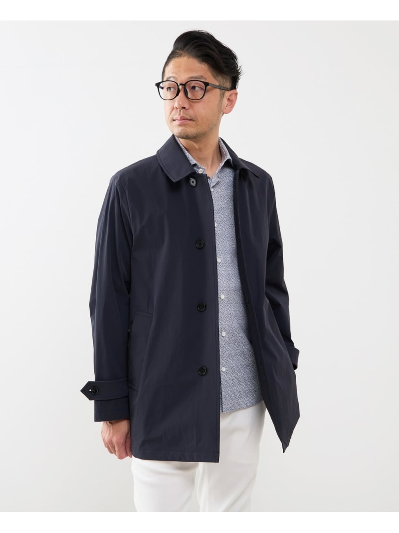 MEN'S MELROSE 《WEB限定》4WAYクロスバルカラーコート | 軽量 / 撥水 / ストレッチ / 防シワ メンズメルローズ ジャケット・アウター ステンカラーコート ベージュ ネイビー【送料無料】