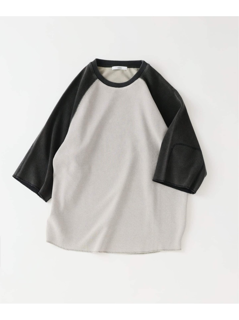 JOURNAL STANDARD relume フェードワッフル ラグランTシャツ ジャーナル スタンダード レリューム トップス カットソー・Tシャツ グリーン ブルー ブラック【送料無料】