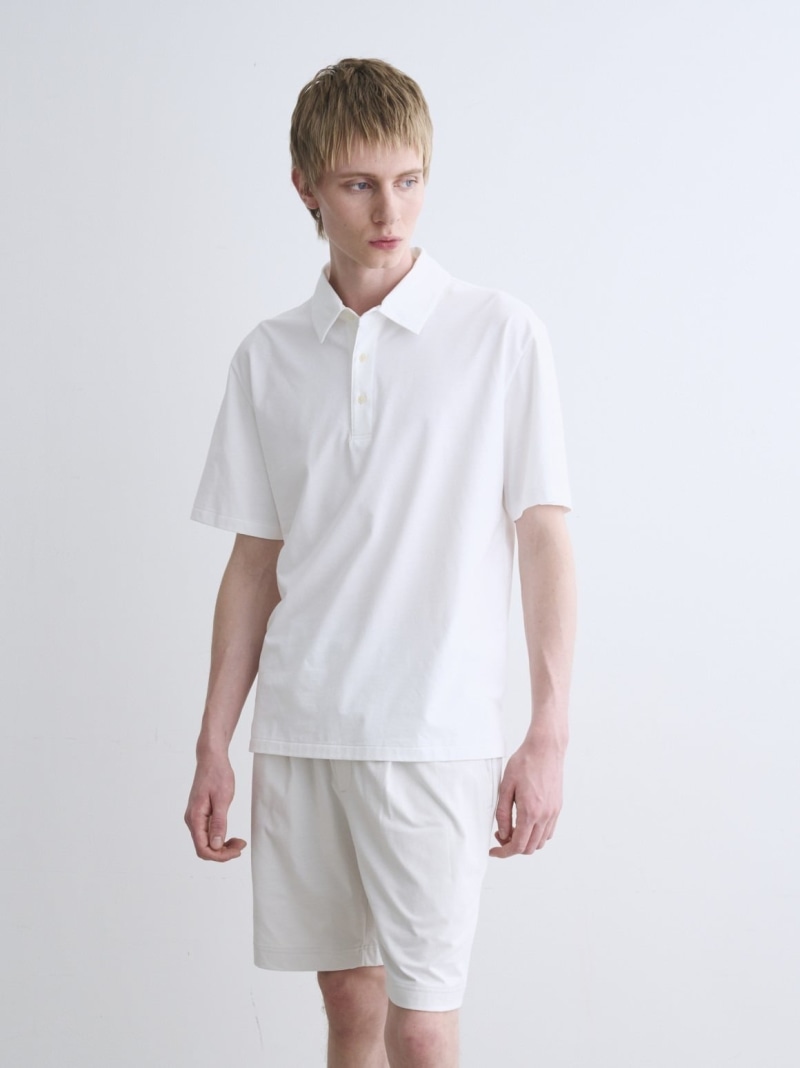 【SALE／30%OFF】three dots Men's powdery cotton s/s polo スリードッツ トップス シャツ・ブラウス グレー ブラック ホワイト グリーン【RBA_E】【送料無料】