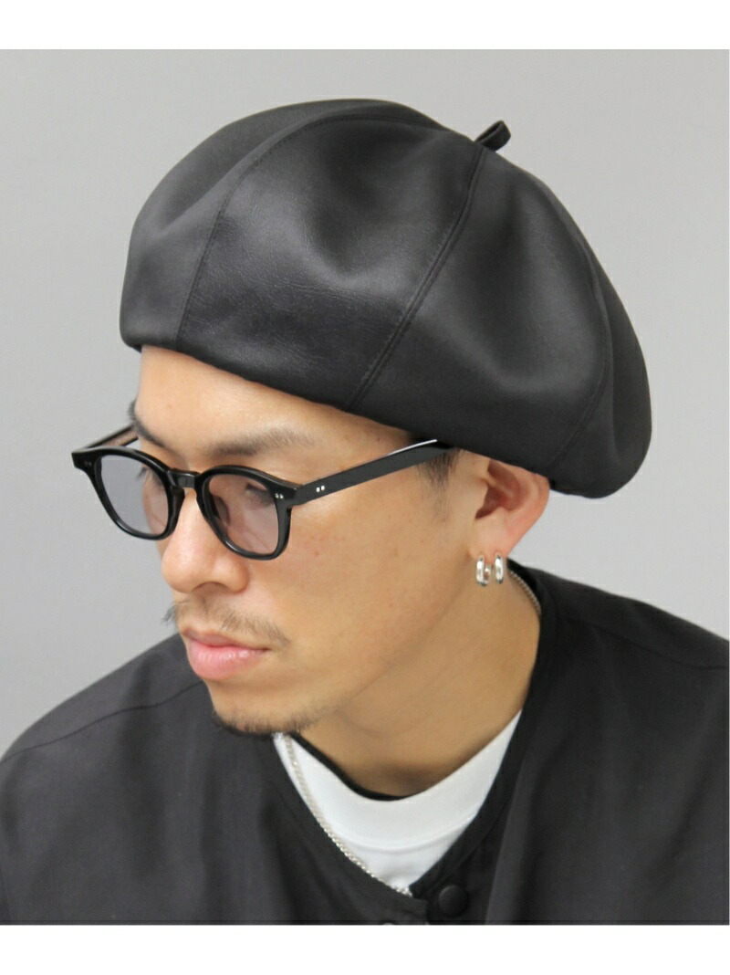 Mr Cover Mr Cover M 日本製 ポリレザー ボリュームシルエット パネルベレー エー エム エス 帽子 ヘア小物 ベレー帽 ブラック 送料無料 Labomgd Ch