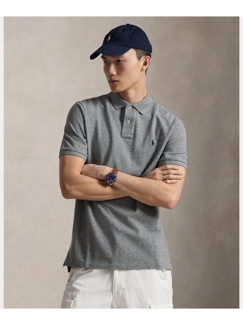 POLO RALPH LAUREN クラシック フィット メッシュ ポロシャツ ラルフローレン トップス ポロシャツ グレー【送料無料】｜ Fashion Men