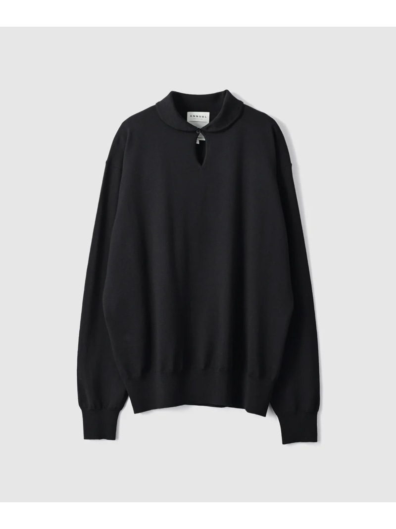 ANNUAL Smock knit shirts アニュアル トップス 編み物 緑であること 白いこと 黒いこと【貨物輸送無料】