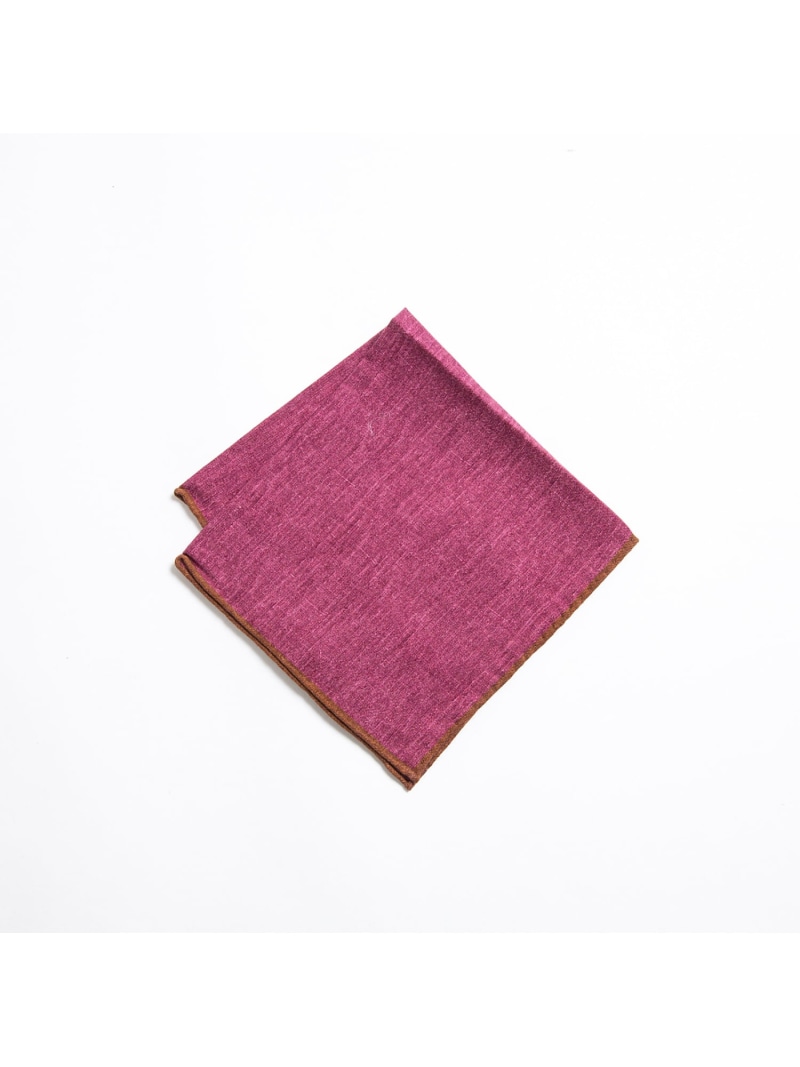 【SALE／30%OFF】DESIGNWORKS PAOLO ALBIZZATI ウールコットン ポケットチーフ デザインワークス ファッション雑貨 スカーフ・バンダナ ピンク【RBA_E】【送料無料】