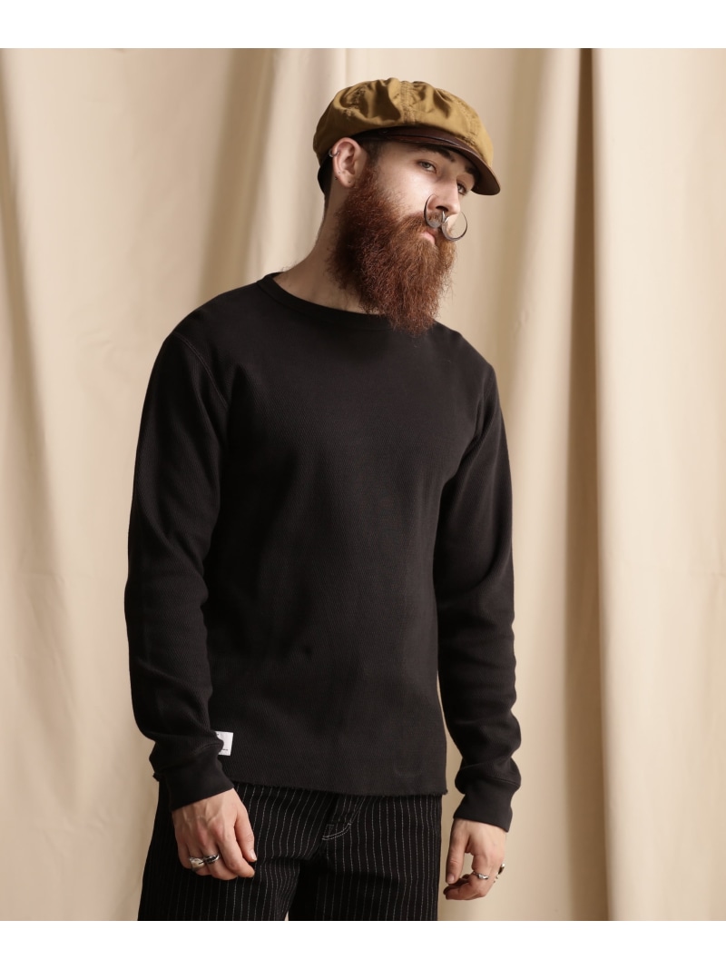 Schott HONEYCOMB WAFFLE T-SHIRT/ハニカムワッフル Tシャツ ショット トップス カットソー・Tシャツ ブラック ホワイト【送料無料】 5,940円
