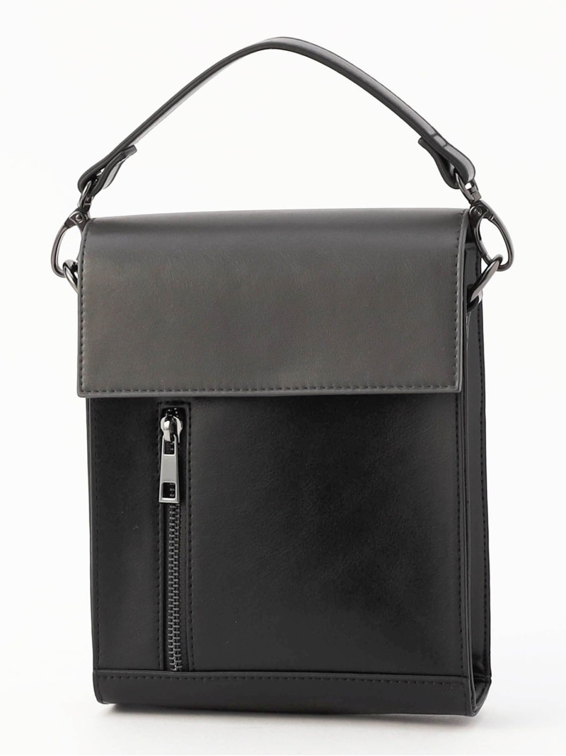 NICOLE CLUB FOR MEN 2WAYフラップミニバッグ ニコル 御徒面子 ショルダーバッグ 白いこと 黒いこと 薄墨色【貨物輸送無料】 ショルダーバッグ・メッセンジャーバッグ-バッグ・小物・ブランド雑貨
