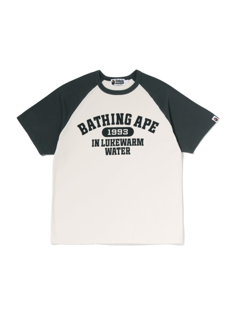 A BATHING APE BATHING APE RAGLAN TEE ア ベイシング エイプ トップス カットソー・プルオーバー 薄墨色 米国海軍【貨物輸送無料】