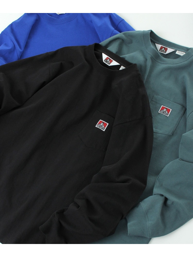 ポケット付き BIG ロング Tシャツ ロンT BEN DAVIS ベンデイビス