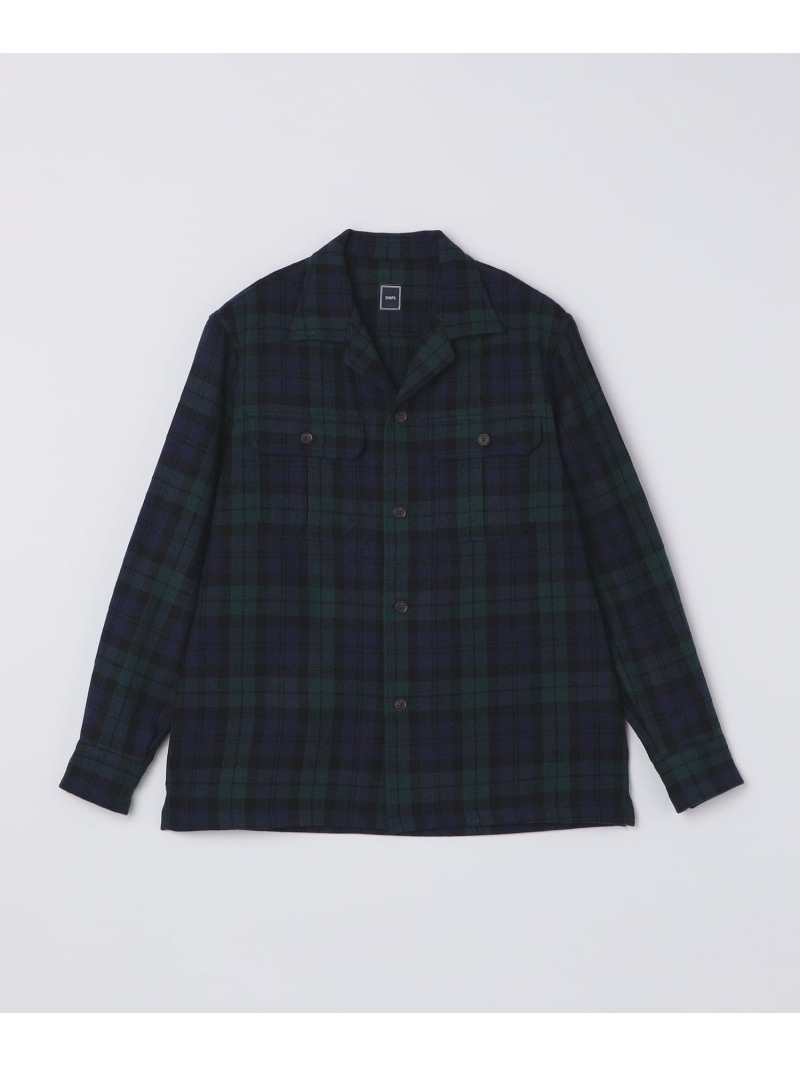 【SALE／50%OFF】SHIPS MEN SHIPS: ブラックウォッチチェック 大層らしい プルオーバー 24AW シップス トップス プルオーバー・トップ 緑であること【RBA_E】【貨物輸送無料】 カジュアルシャツ-メンズファッション