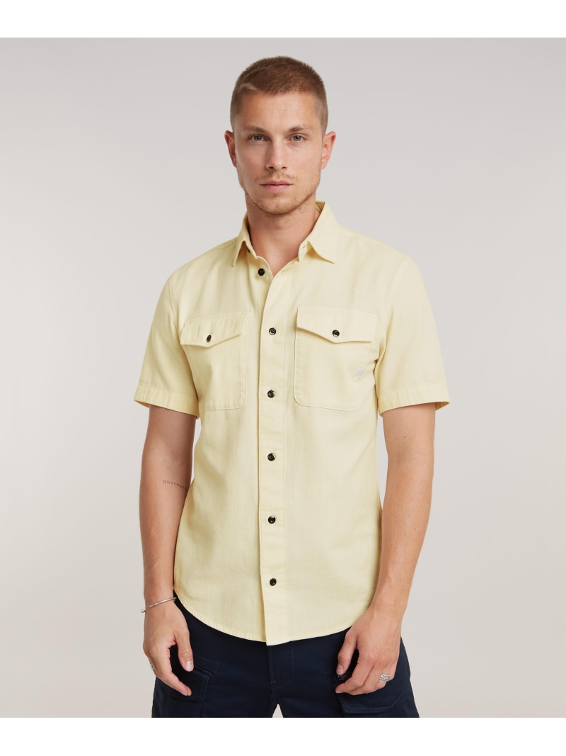 【SALE／30%OFF】G-Star RAW 【公式ショップ】MARINE SLIM SHIRT/カラーデニムシャツ ジースターロゥ トップス シャツ・ブラウス ホワイト【RBA_E】【送料無料】 7,007円