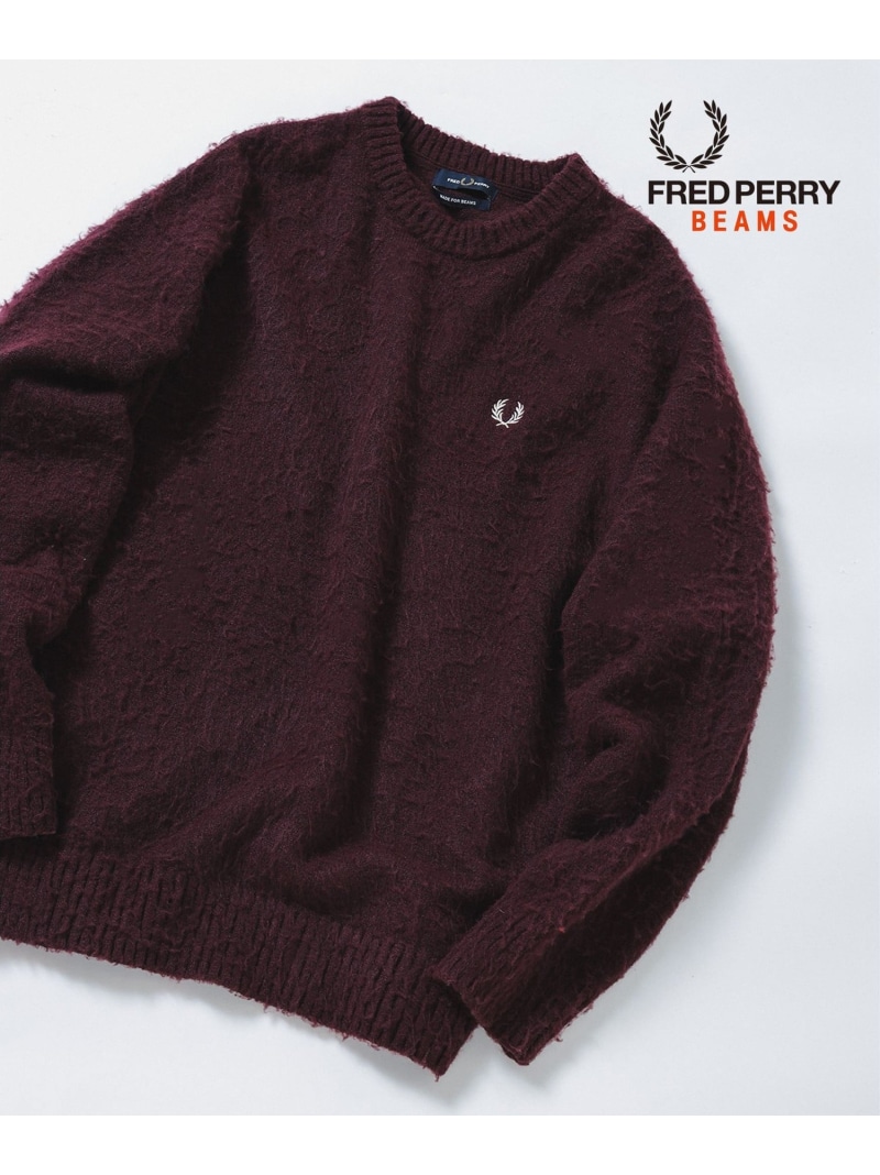 楽天市場】FRED PERRY * BEAMS / 別注 Cable Crewneck Knit BEAMS MEN