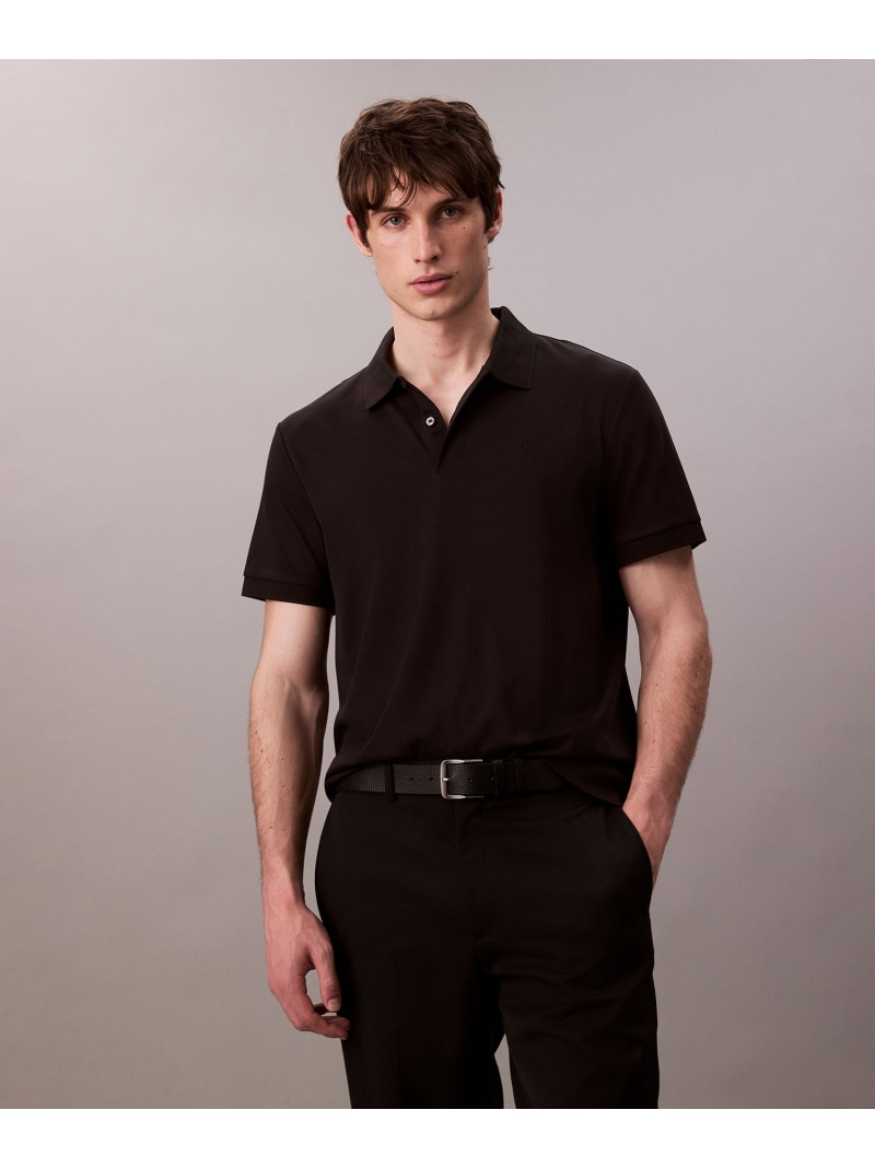 Calvin Klein (M)【堅苦しさ販売店】 カルバンクライン 60S インター鍵を掛ける スポーツシャツ Calvin Klein 4LC228G カルバン・クライン トップス スポーツシャツ 黒いこと 白いこと【貨物輸送無料】