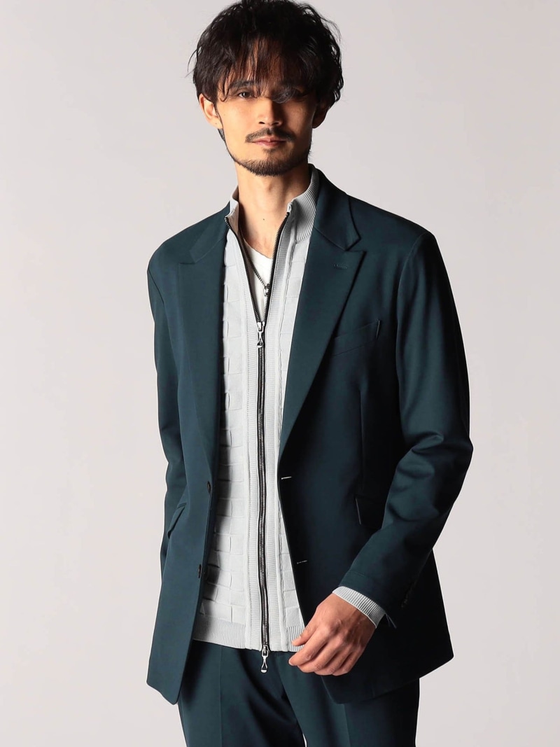 NICOLE CLUB FOR MEN スムースジャージ2Bジャケット ニコル ジャケット・アウター その他のジャケット・アウター ブルー ネイビー ブラック【送料無料】