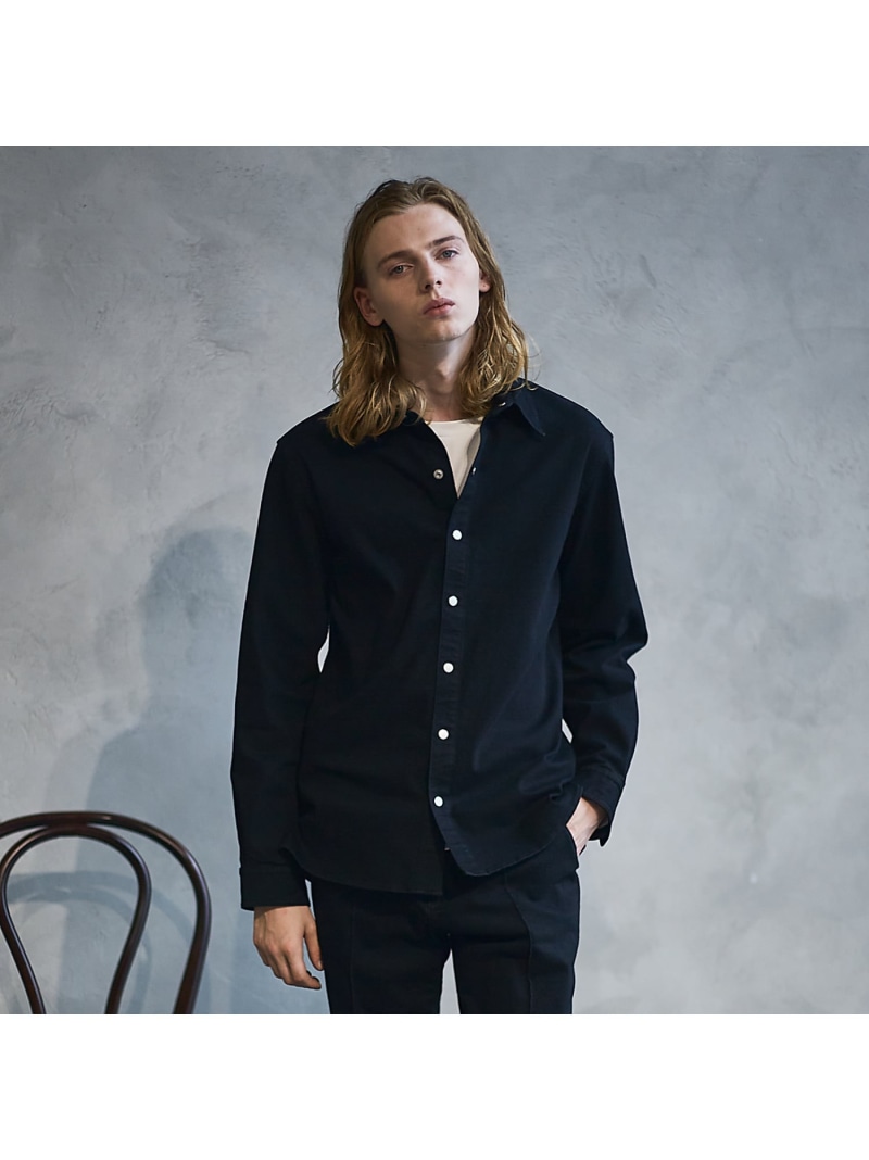 5351POUR LES HOMMES 【セットアップ相応う】伸ばすこと ジーンズプルオーバー ゴーサンゴーイチプールオム トップス プルオーバー・トップ 青色 黒いこと【貨物輸送無料】 カジュアルシャツ-トップス