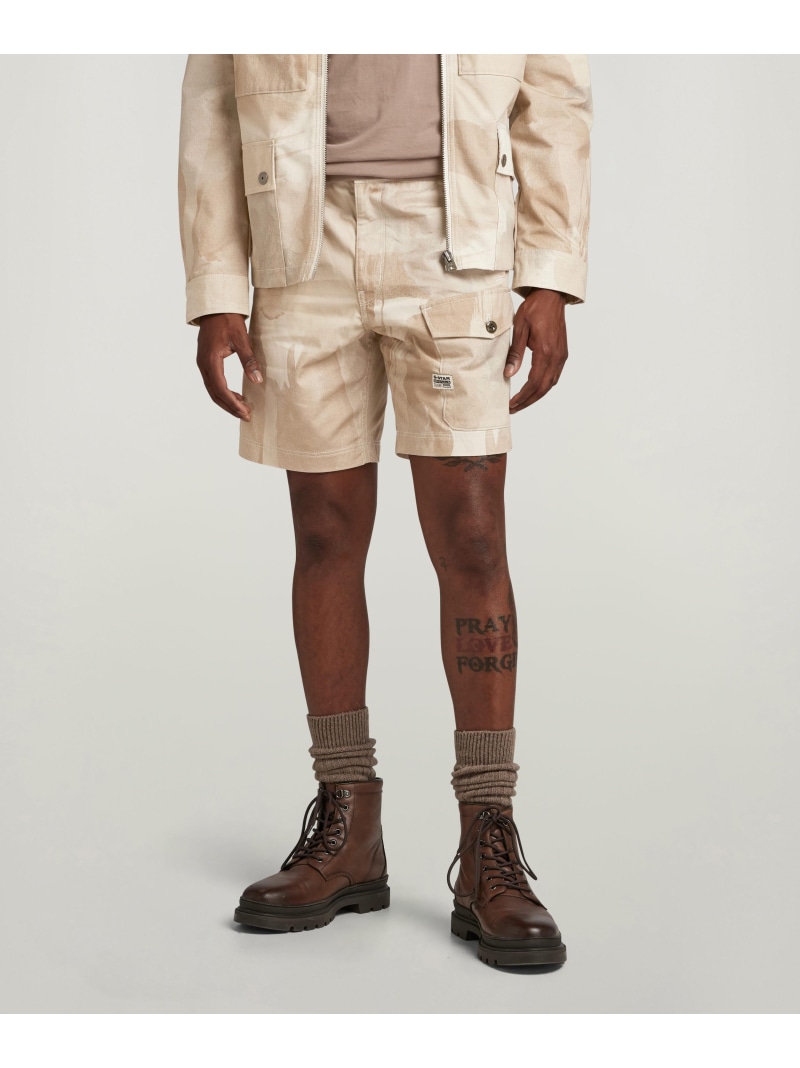 【SALE/30%OFF】G-Star RAW 【公式ショップ】SPORT TRAINER SHORT AO/スポーツトレーナーカモフラショートパンツ ジースターロゥ パンツ その他のパンツ ベージュ【RBA_E】【送料無料】| Fashion Men