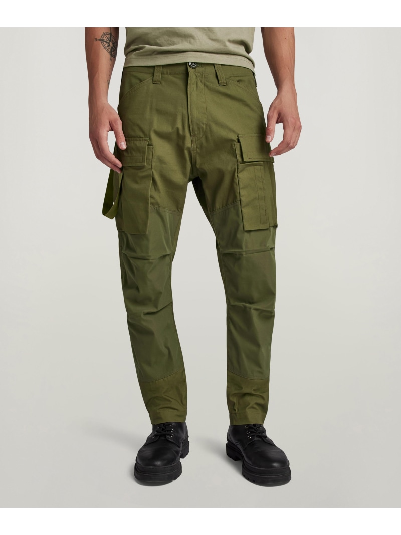 【SALE／30%OFF】G-Star RAW 【公式ショップ】3D REGULAR TAPERED CARGO PANTS 2.0/立体裁断レギュラーテーパードカーゴパンツ ジースターロゥ パンツ カーゴパンツ カーキグリーン【RBA_E】【送料無料】
