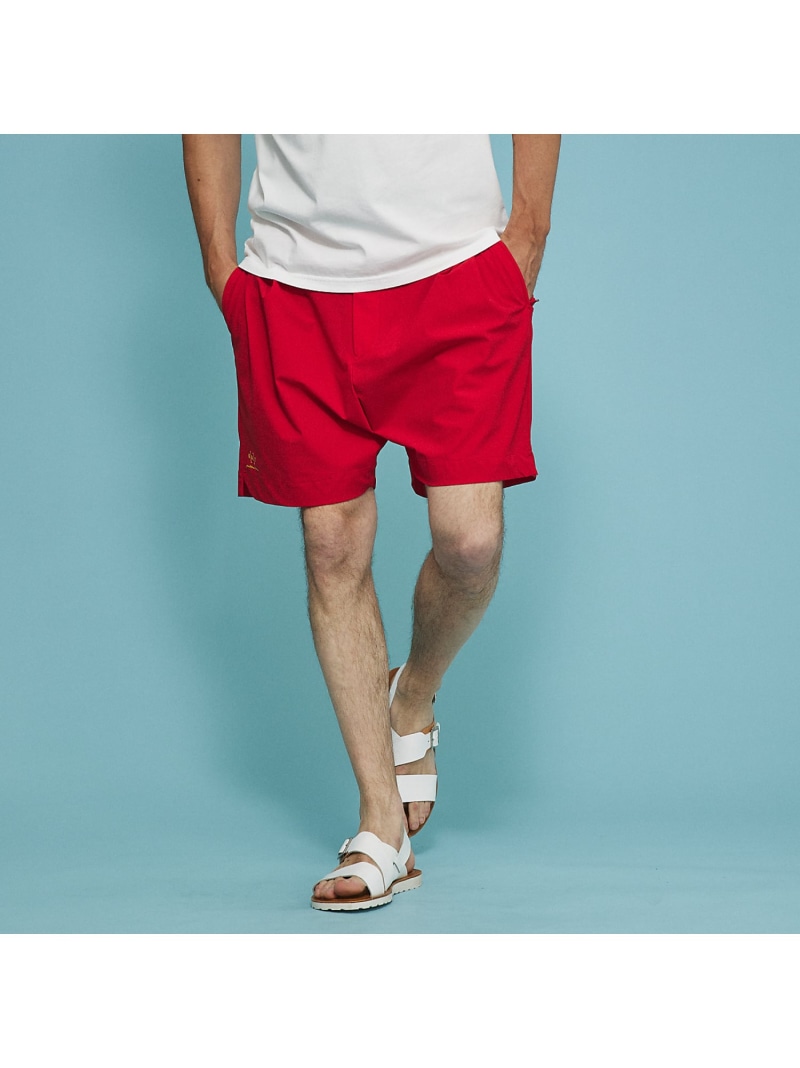 【SALE／50%OFF】DESIGNWORKS 【PT01 / KULT 】ショートパンツ RED/YELLOW デザインワークス パンツ その他のパンツ レッド【RBA_E】【送料無料】