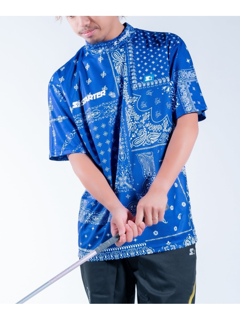 【SALE／30%OFF】realize select BANDANA MOCK NECK TEE レアリゼ トップス カットソー・プルオーバー 米国海軍 黒いこと 赤いこと【RBA_E】【貨物輸送無料】