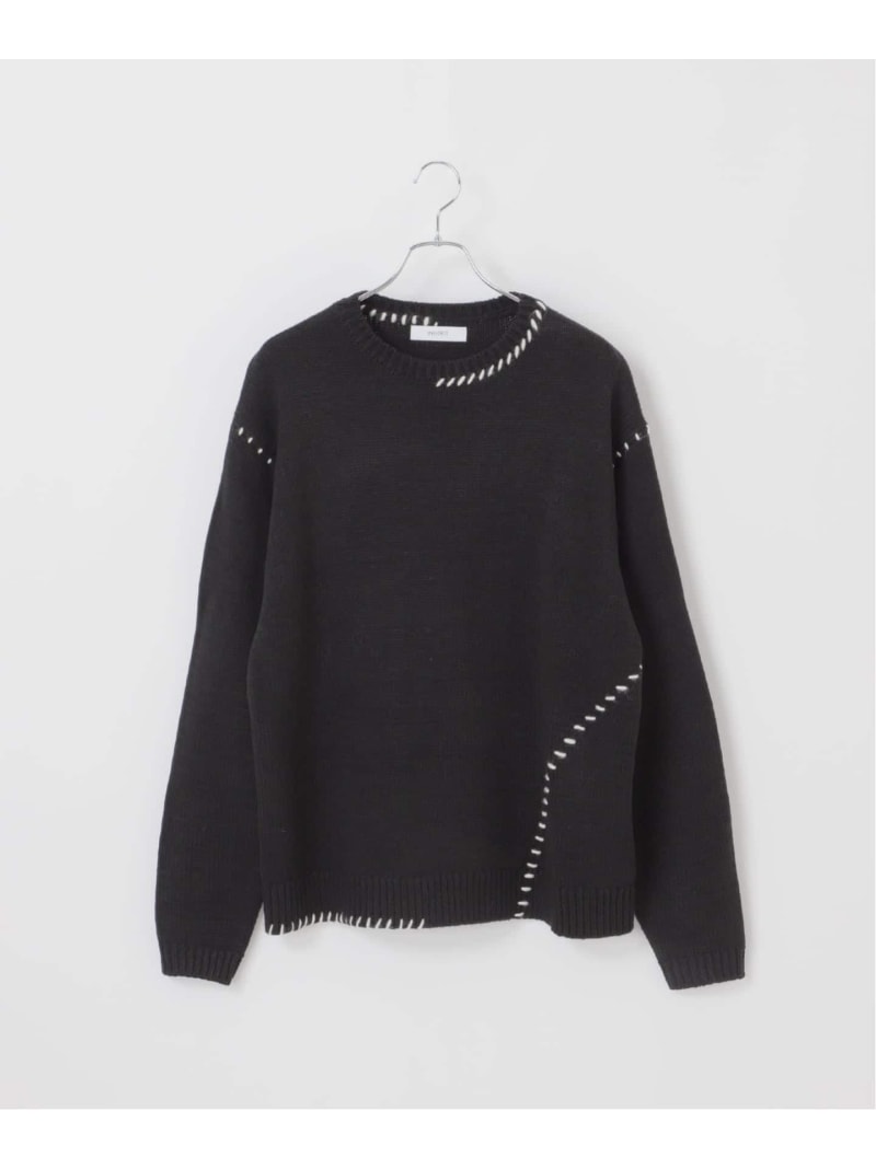 【SALE／23%OFF】B.C STOCK クラフトステッチニット ベーセーストック トップス ニット グレー レッド ベージュ【RBA_E】【送料無料】