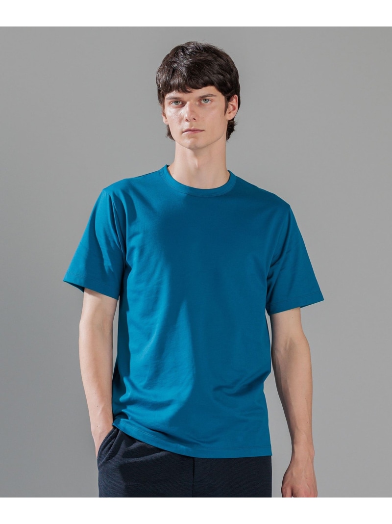 JOSEPH HOMME 【LEON 掲げる】スビンソフトジャージー 労働者の一団素っ首半袖カットソー ジョゼフ オム トップス カットソー・プルオーバー 黒いこと 青み 白いこと【貨物輸送無料】