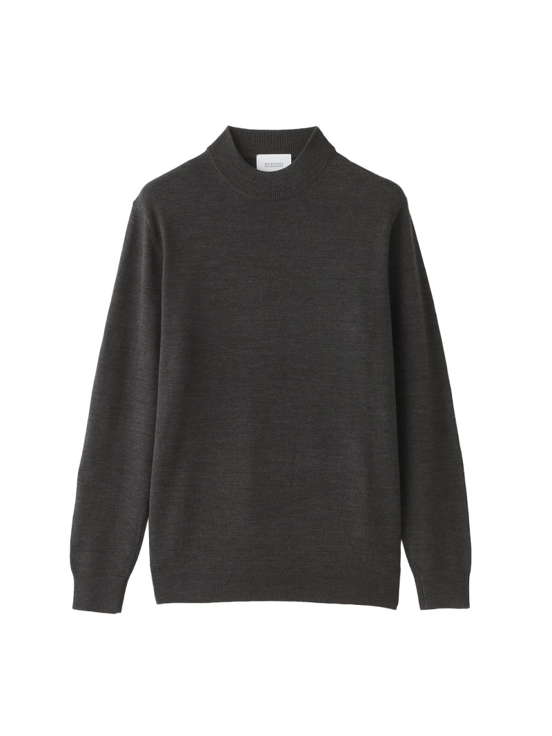 【SALE／27%OFF】MACKINTOSH PHILOSOPHY ハイゲージ天竺 モックネックプルオーバーニット マッキントッシュ フィロソフィー トップス ニット ネイビー ブルー グレー【RBA_E】【送料無料】