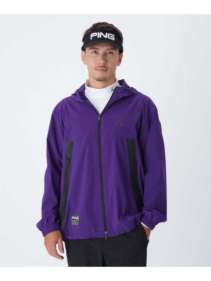 PING APPAREL プライムフレックスリップストップ フーディブルゾン ＜GOLD＞ (MENS) ピン アパレル ジャケット・アウター ブルゾン・ジャンパー ブラック ホワイト ブルー パープル【送料無料】