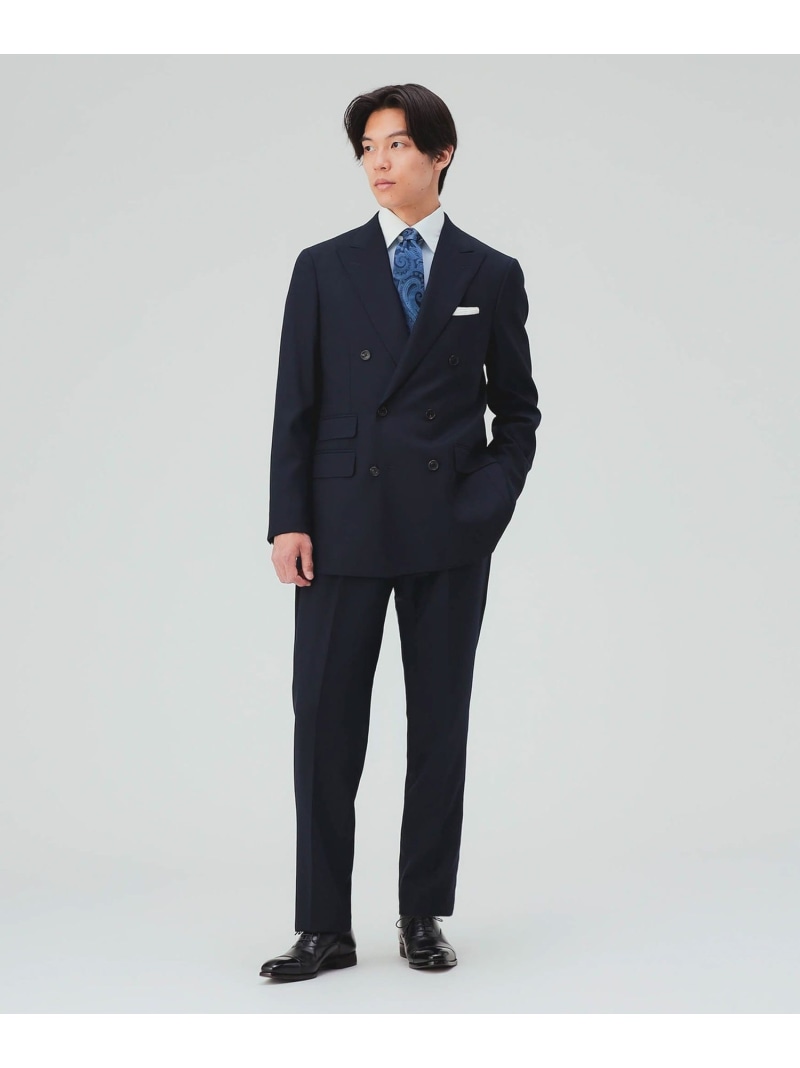 BEAMS HEART MEN SARTORIA LINE Super100's ダブルジャケット ソリッド スーツ ビームス ハート スーツ・フォーマル セットアップスーツ ネイビー【送料無料】| Fashion Men
