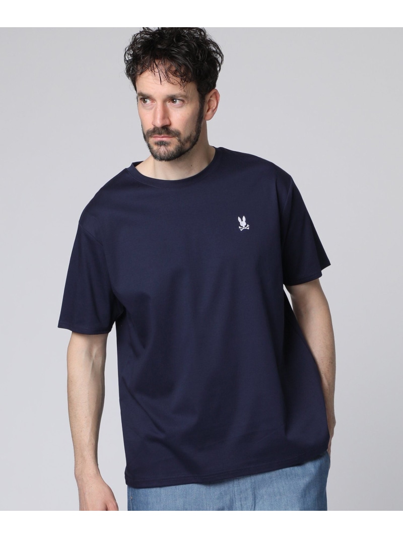 Psycho Bunny [限定店舗]シルケットスムース クルーネック Tシャツ サイコバニー トップス カットソー・Tシャツ ブラウン ホワイト ブラック ネイビー グレー【送料無料】｜ Fashion Men