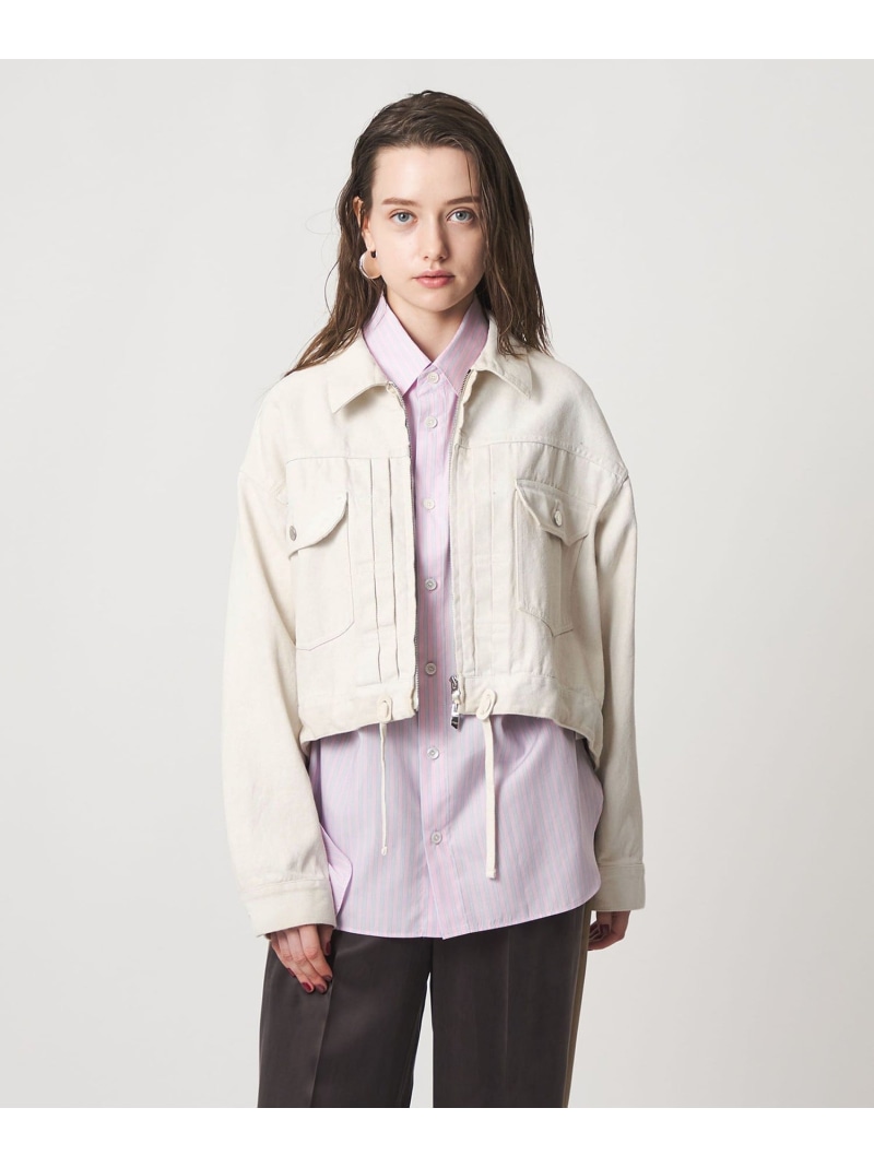 【SALE／50%OFF】ASTRAET ＜ASTRAET＞コーティング ジップ デニムジャケット UNISEX ユナイテッドアローズ ジャケット・アウター デニムジャケット ホワイト ブラック【RBA_E】【送料無料】｜ Fashion Men