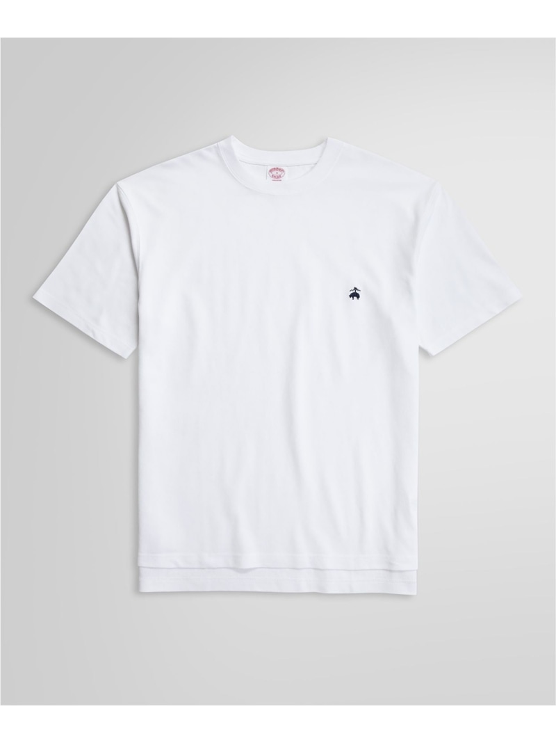 BROOKS BROTHERS USAコットンピケ GFロゴ ショートスリーブTシャツ ブルックス ブラザーズ トップス カットソー・Tシャツ ネイビー グレー ブラック ホワイト【送料無料】