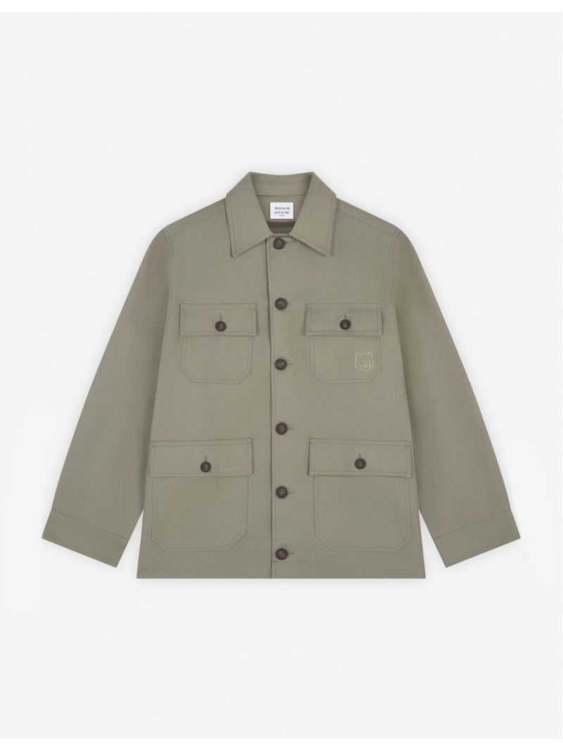 【SALE／45%OFF】Maison Kitsune 【公式】Maison Kitsune WORK JACKET メゾン キツネ アーカイブス ジャケット・アウター カバーオール・ワークジャケット カーキグリーン【RBA_E】【送料無料】