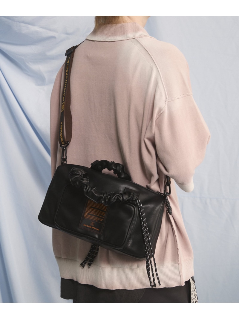 MAISON SPECIAL 【THEATRE PRODUCTS】Collaboration Multiway Vegan Leather Baguette Bag メゾンスペシャル バッグ ショルダーバッグ ブラウン ブラック【先行予約】*【送料無料】｜ Fashion Men