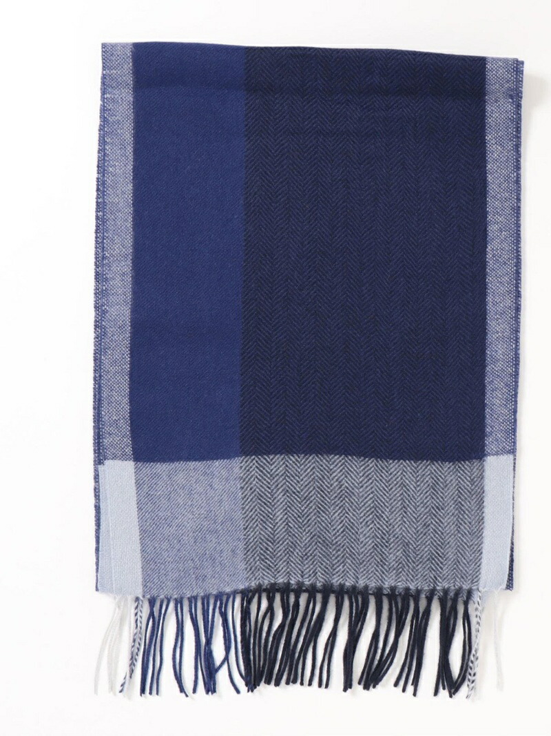 Men S Bigi ランダムパネルマフラー カシミヤ100 メンズ ビギ