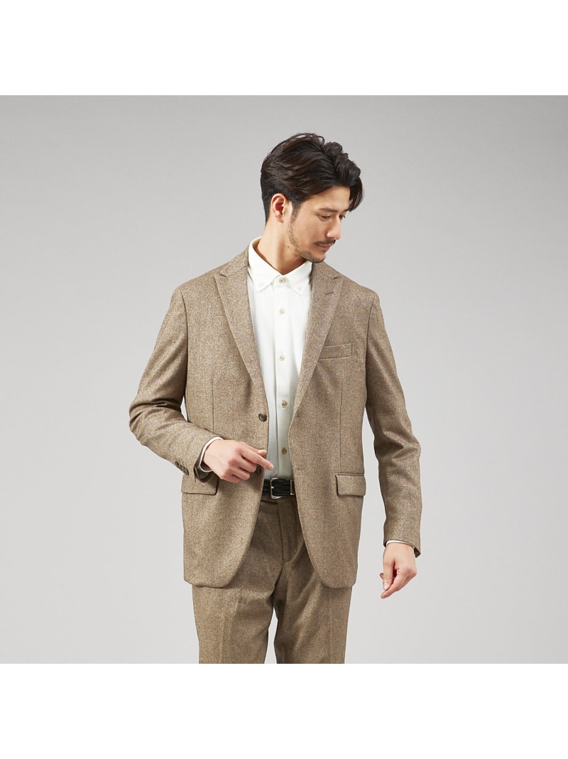 【SALE／40%OFF】ABAHOUSE LASTWORD 【セットアップ対応/FLEX JACKET】オーロラツイード ストレッチ ジャケ アバハウス ジャケット・アウター テーラードジャケット・ブレザー ブラック ブラウン【RBA_E】【送料無料】